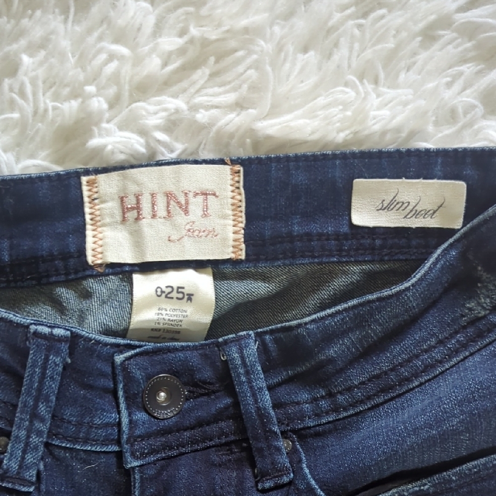 Hint Rhinestone/Stud Slim Boot Jeans - Picture 3 of 5